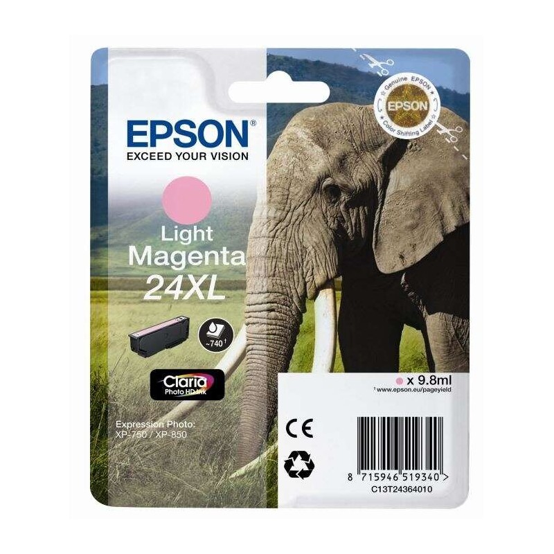 Epson T2436 (24XL) Magenta Light Cartouche d'encre Original - C13T24364012