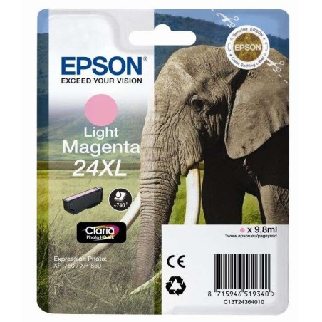 Epson T2436 (24XL) Magenta Light Cartouche d'encre Original - C13T24364012