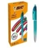 Bic 4 Colours Smooth Gradient Vert Stylo a Bille Retractable - Pointe Moyenne de 1.0mm - Ecriture 40% plus Douce - 4 Couleurs