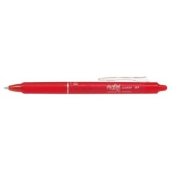 Pilot Frixion Clicker Erasable Retractable Gel Pen - 0.7mm Ball Point - 0.4mm Line - Ergonomic Grip - Red