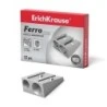 Erichkrause Ferro Plus - Taille-crayon Double en Aluminium - Prise en Main Ergonomique - Deux Trous de 8mm et 11mm - Lame en