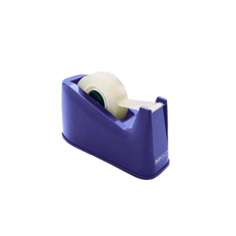 Rapesco Portarollos para Cinta Adhesiva 19mmx66m - Base de Goma Antideslizante - Cinta no Incluida - Color Azul
