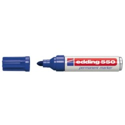 Edding 550 Marcador Permanente - Ponta Redonda - Traço entre 3 e 4 mm. - Recarregável - Secagem Rápida - Cor Azul