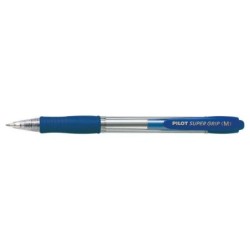Pilot Esferográfica Retrátil SuperGrip - Ponta Redonda 1.0mm - Traço 0.27mm - Tinta à Base de Óleo - Grip Ergonómico - Cor Azul