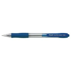 Pilot Boligrafo de Bola Retractil SuperGrip - Punta Redonda 1.0mm - Trazo 0.27mm - Tinta de Aceite - Grip Ergonomico - Color