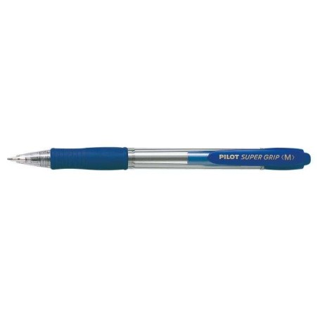 Pilot Boligrafo de Bola Retractil SuperGrip - Punta Redonda 1.0mm - Trazo 0.27mm - Tinta de Aceite - Grip Ergonomico - Color