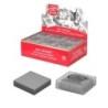 ErichKrause ArtBerry Présentoir de 18 Gommes - Structure Malléable - Boîte de Présentation en Plastique - Couleur Gris