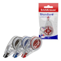 Erichkrause Standard Cinta Correctora 5mmx7m - Ideal para Correccion Rapida y Segura - Secado Inmediato - Color Surtido