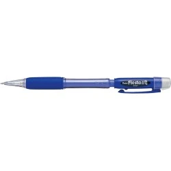 Pentel Fiesta II Mechanical Pencil HB 0.7mm with Eraser - Includes 2 Refills - Rubber Grip - Ergonomic Design - Blue Colour