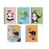 Bismark Animals Caderno Agrafado A5 32 Folhas Lisas - Capa com Desenhos de Animais - Toque Soft - 4 Desenhos Diferentes