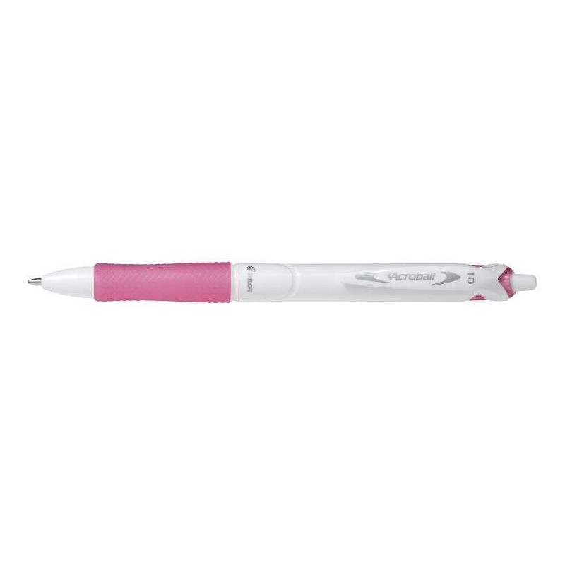 Pilot Esferografica de Bola Retratil Acroball PureWhite - Recarregavel - Fabricada com Plastico Reciclado - Ponta Redonda 1mm