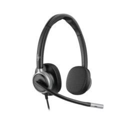HP Poly Mission 625 Auscultadores com Microfone - Almofadas em Pele Sintetica Acolchoadas - Controlos no Cabo