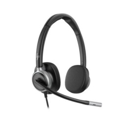 HP Poly Mission 625 Auriculares con Microfono - Almohadillas Polipiel Acolchadas - Controles en Cable