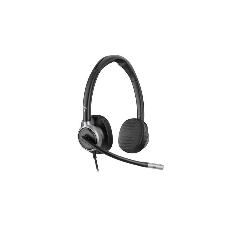 HP Poly Mission 625 Auriculares con Microfono - Almohadillas Polipiel Acolchadas - Controles en Cable