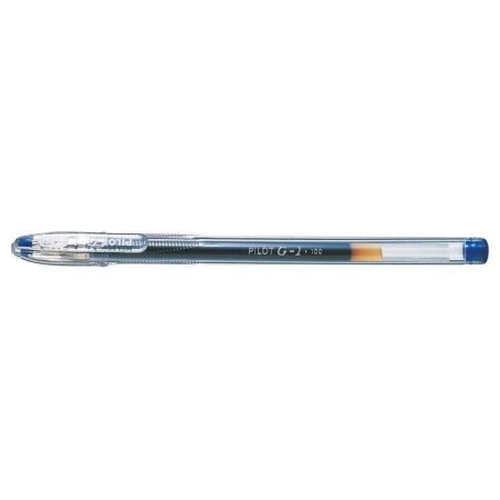 Pilot Stylo a Bille Gel G1 - Rechargeable - Bille 0.5mm - Trace 0.3mm - Corps Transparent - Couleur Bleu