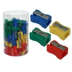 Bismark Plastic Pencil Sharpener for Standard Pencils - Assorted Colours
