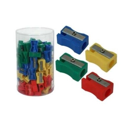 Bismark Plastic Pencil Sharpener for Standard Pencils - Assorted Colours