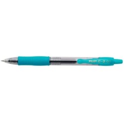 Pilot G2 Retractable Gel Rollerball Pen - Refillable - 0.7mm Round Ball Point - 0.32mm Line Width - Ergonomic Grip - Turquoise
