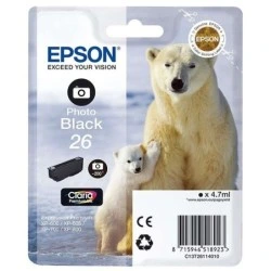 Epson T2611 (26) Black Photo Ink Cartridge Original - C13T26114012