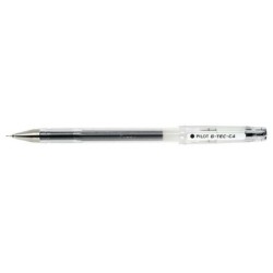 Pilot Esferográfica de Gel G-Tec C4 - Extra Fina - Recarregável - Ponta de Bola 0,4mm - Traço 0,2mm - Cor Preto