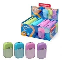 Erichkrause Taille-crayon S-Sharp avec Réservoir - Design Ergonomique - Lame en Acier Résistante - Coloris Assortis