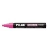 Milan Fluoglass Marker for Smooth Surfaces - Chisel Tip - Line Width 2 - 4mm - Water-Based Ink - Easy Erasing - Colour Pink