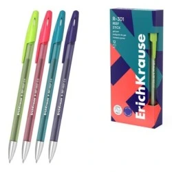 ErichKrause R-301 Gel Stick Reef Esferográfica com Tampa - Modelos Sortidos - Traço 0.4mm - Tinta de Gel - Resistente à Água