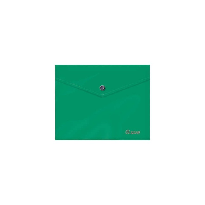 Dohe Document Envelope A5 - Snap Fastener Closure - 150 Micron Opaque Polypropylene - Green