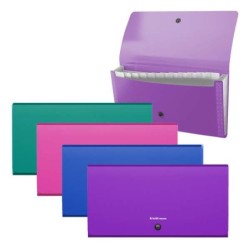 Erichkrause Trieurs Matt Vivid - 12 Pochettes - Format Chèque - Coloris Assortis