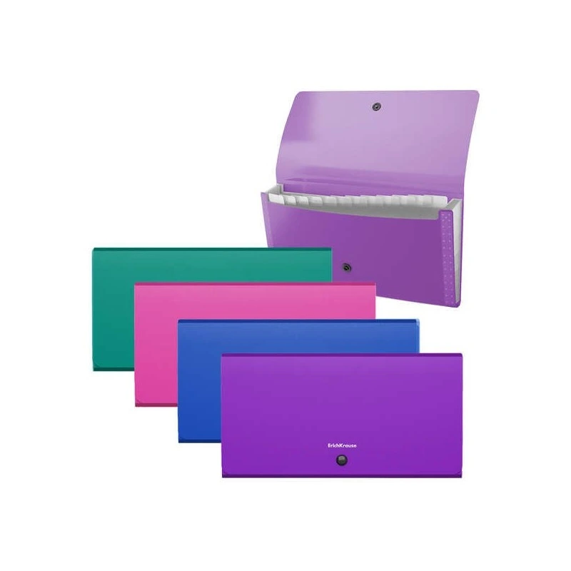 Erichkrause Trieurs Matt Vivid - 12 Pochettes - Format Chèque - Coloris Assortis
