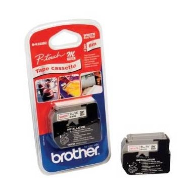 Fita Gravação P-Touch Brother Original (MK222) 9mmx8m Branco e