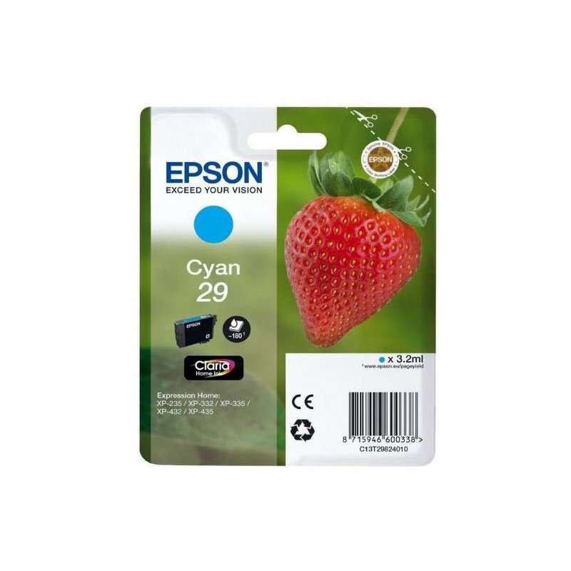 Epson T2982 (29) Cyan Cartouche d'encre Original - C13T29824012