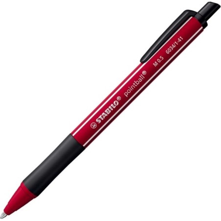 Stabilo Pointball Naturecolors Wildflower Stylo à Bille Rétractable - Tracé 0.5mm - Fabriqué avec 87% de Bioplastique - Grip