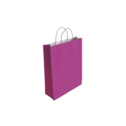 Bismark Sac en Papier Cellulose - Dimensions 32x10x24cm - Couleur Fuchsia