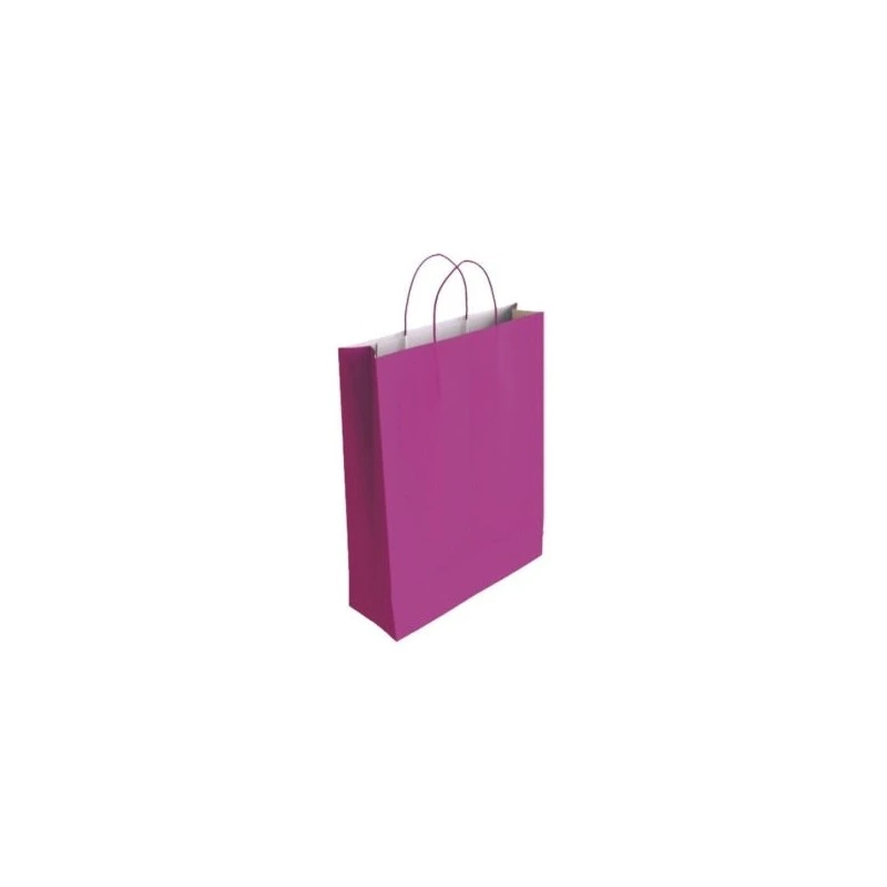 Bismark Saco de Papel Celulose - Medidas 32x10x24cm - Cor Fúcsia