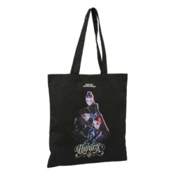 Safta K-Pop Demon Hunters Warriors Tote Bag Bolsa de Tela - Asas de Mano - 38x42cm - Color Negro