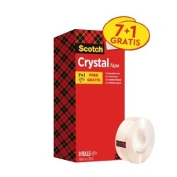 Scotch Pack de 8 Fitas Adesivas - 19mm x 33m - Promocao 7 + 1 Gratis - Cor Transparente