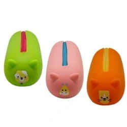 Bismark Animals Porta-tudo de Silicone Squeezy - 1 Compartimento - 3 Desenhos Diferentes