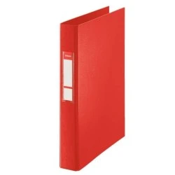 Esselte Ring Binder - Folio Format - Capacity for 190 Sheets - 2 Rings of 25mm - Red Colour