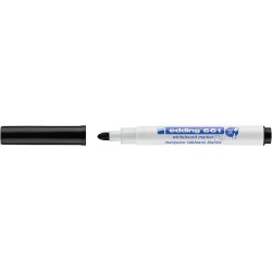 Edding 661 Marqueur pour Tableau Blanc - Pointe Ronde - Tracé entre 1 et 2 mm. - Encre Pigmentée - Effaçable à Sec - Couleur