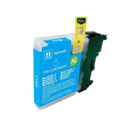 BULK - Brother LC980XL/LC1100XL/LC985XL Ciano Cartucho de Tinta Genérico - Substitui LC980C/LC1100C/LC985C