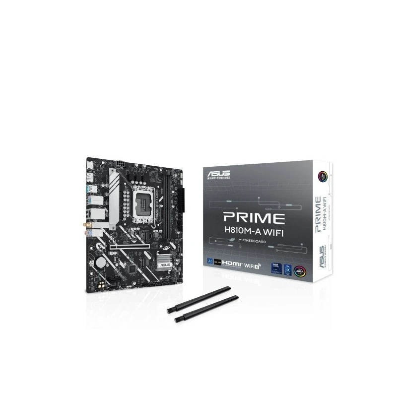 Asus Prime H810M-A Placa Principal WIFI 2x DDR5, M.2, PCIe 4.0, Sata III, MicroATX