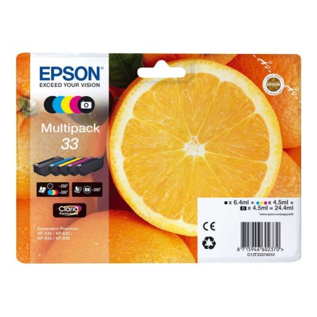 Epson T3337 (33) Pack of 5 Original Ink Cartridges - C13T33374011
