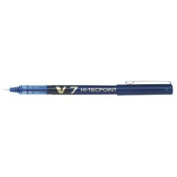 Pilot Stylo à Bille à Encre Liquide V7 HI-Tecpoint Rollerball - Pointe Fine Aiguille 0.7mm - Tracé 0.5mm - Couleur Bleu