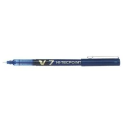 Pilot V7 HI-Tecpoint Rollerball Liquid Ink Pen - 0.7mm Fine Needle Point - 0.5mm Line Width - Blue