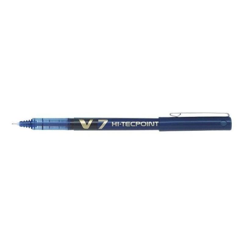 Pilot Boligrafo de Tinta Liquida V7 HI-Tecpoint Rollerball - Punta Fina de Aguja 0.7mm - Trazo 0.5mm - Color Azul