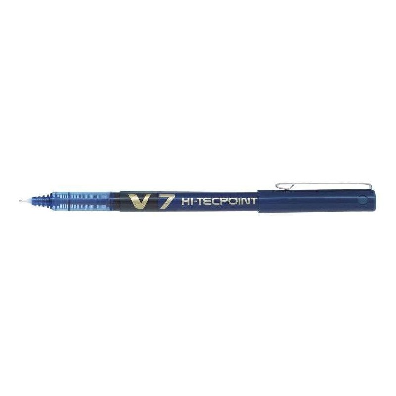Pilot Esferográfica de Tinta Líquida V7 HI-Tecpoint Rollerball - Ponta Fina de Agulha 0,7mm - Traço 0,5mm - Cor Azul