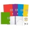 Golden A4 Spiral Notebook 160 Sheets 60gsm 5x5 Grid - Micro-Perforated Sheets with 4 Holes and 4 Colour Bands - Hard-Wearing