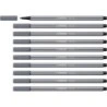 Stabilo Pen 68 Fibre Tip Marker - Line Width approx. 1mm - Water-Based Ink - Dark Grey