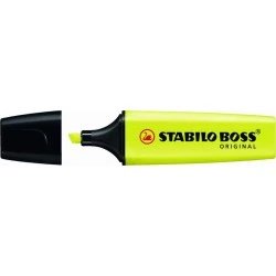 Stabilo Boss 70 Fluorescent Highlighter Marker - 2 to 5mm Line Width - Refillable - Water-Based Ink - Fluorescent Yellow